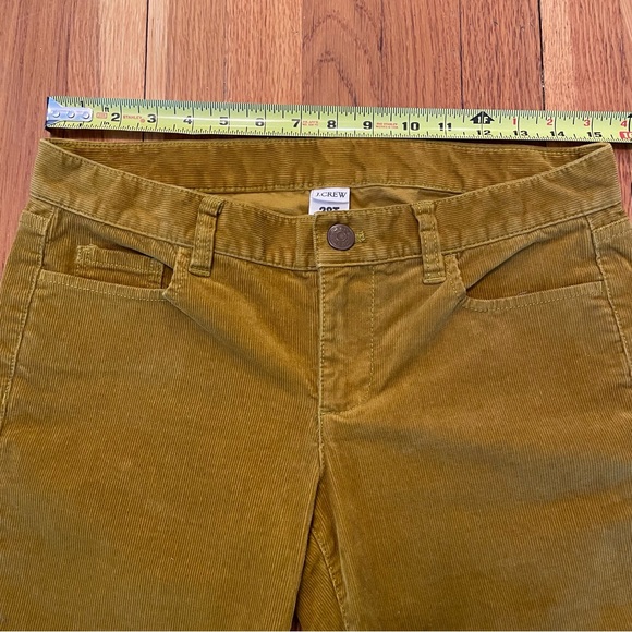 J.Crew 35” Inseam City Fit Dark Golden Mustard Corduroy Pants Size 28T Tall Long - Picture 7 of 12